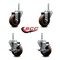 Service Caster 35 Inch High Temp Glass Filled Nylon 34 Inch Threaded Stem Caster Set 2 Brakes SCC SCC-TS20S3514-GFNSHT-34212-2-TLB-2 - alternate 4